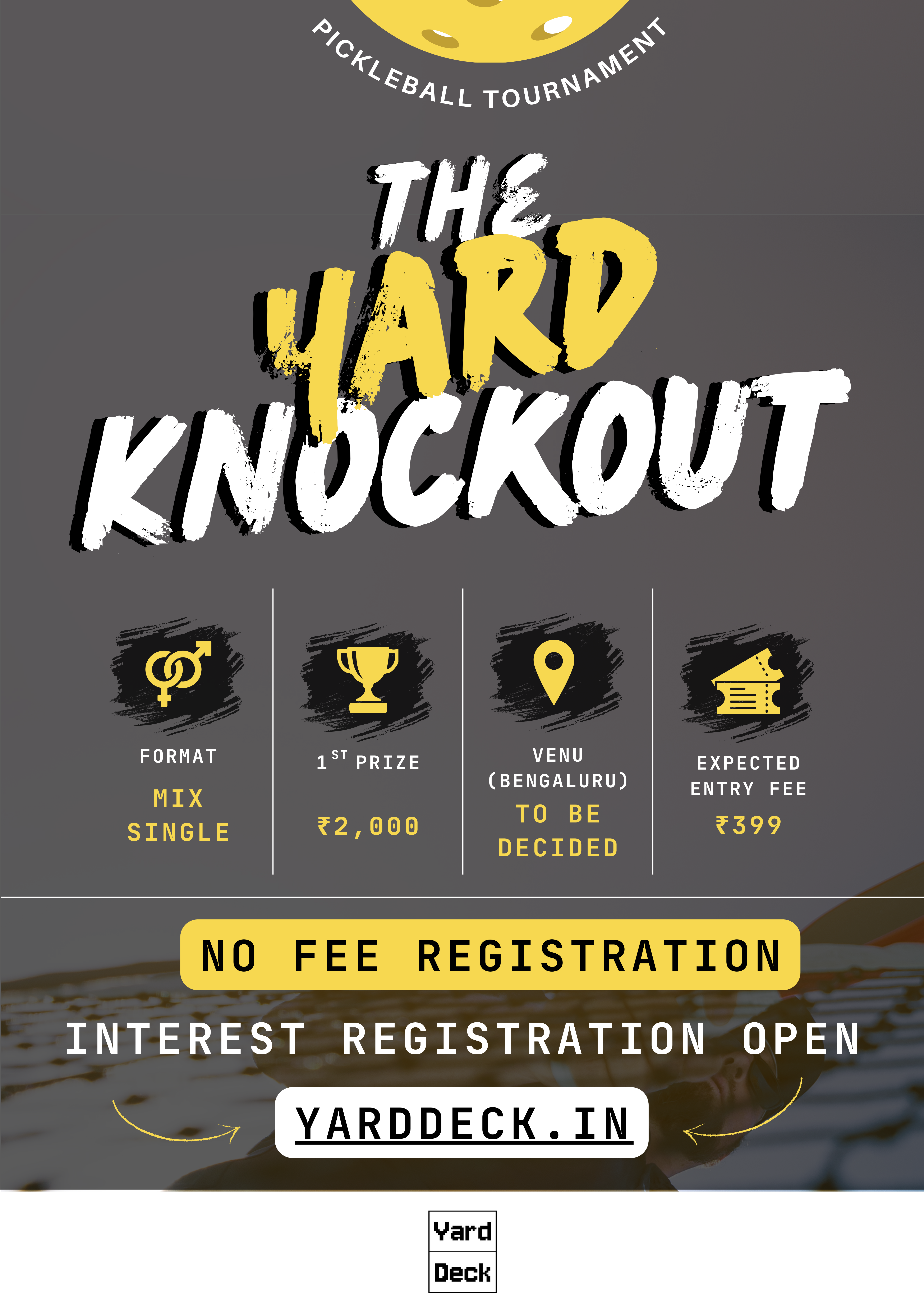 The Yard Knockout tournament poster